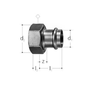 Bild von JRG Sanipex Klemmverschraubung, d1 (mm): 28, Art.Nr. : 8355.028