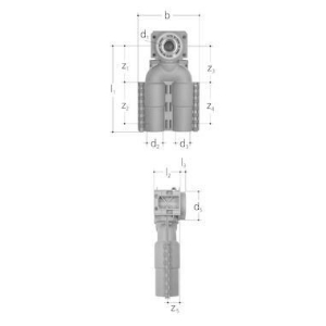 Bild von JRG Sanipex MT JRG Sanipex MT  Dose 2-fach 90°,  d-d  (mm) :20 ‐ 16, Art.Nr. : 4634.200