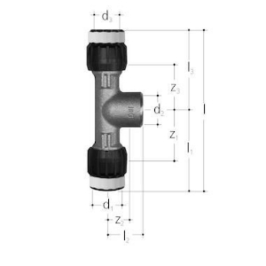 Bild von JRG Sanipex MT T-Stück mit Innengewinde,  GN  (inch) :1∕2, Art.Nr. : 4654.110