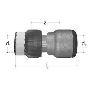 Bild von JRG Sanipex MT Übergang JRG Sanipex MT  auf Steckverbindung,  d  (mm) :16 ‐ 15, Art.Nr. : 4714.100