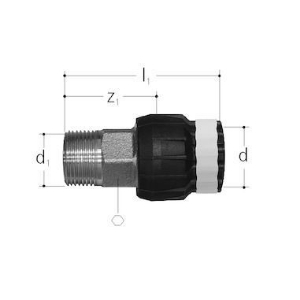 Bild von JRG Sanipex MT Übergang mit Aussengewinde,  d  (mm) :16, Art.Nr. : 4710.110