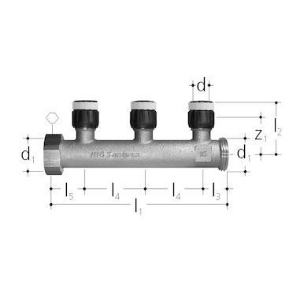 Bild von JRG Sanipex MT Verteiler 3-fach,  d  (mm) :16, Art.Nr. : 4640.316