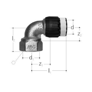 Bild von JRG Sanipex MT Winkel 90° mit Innengewinde,  d  (mm) :16, Art.Nr. : 4671.100