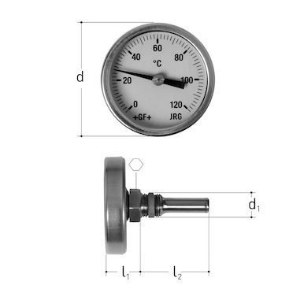 Bild von JRG Sanipex Thermometer, GN (inch): 1∕4, , Art.Nr. : 8349.080