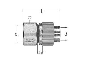 Bild von JRG Sanipex Übergang mit Innengewinde, d 12(mm), GN 1/2, Art.Nr. : 5484.906