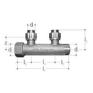 Bild von JRG Sanipex UP-Verteiler 2-fach, d 20mm, Art.Nr. : 5427.220