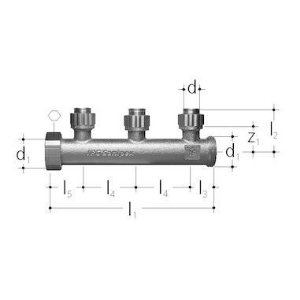 Bild von JRG Sanipex Verteiler 3-fach, d 12mm, Art.Nr. : 5422.012