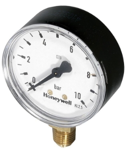 Bild von Honeywell Resideo Manometer M39M G 1/4, 63mm, unten, Teilung 0-16bar, Art.-Nr. M39M-A16