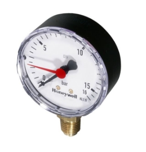 Bild von Honeywell Resideo Manometer M76K G 1/4, 63mm, unten, 0-16bar, mit Zeiger,  Art.Nr. : M76K-A16