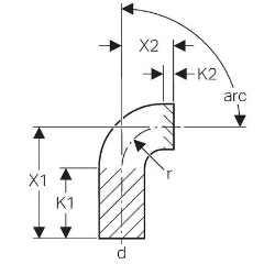 Bild von  Geberit PE Bogen mit langem Schenkel,  Winkel: 15°, DN:100, d[mm]:110, X1[cm]:18 , Art.Nr. : 367.015.16.1