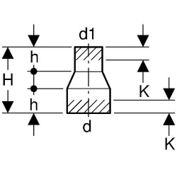 Bild von  Geberit PE Reduktion zentrisch,  DN:125 / 60, d[mm]:125, d1[mm]:63 , Art.Nr. : 368.570.16.1