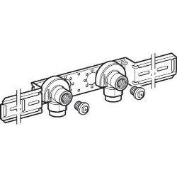 Bild von Geberit Anschlusswinkel 90° vormontiert, zweifach, mit Adapter MeplaFix, DN 15, d MF20 mm, Art.-Nr. 632.855.00.1