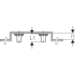 Bild von Geberit Anschlusswinkel 90° vormontiert, zweifach, mit Adapter MeplaFix, DN 15, d MF20 mm, Art.-Nr. 632.855.00.1