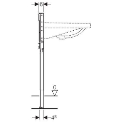 Bild von Geberit Duofix Element für Doppelwaschtisch, 98 cm, erweiterbar auf 112 cm, Bausatz, Art.Nr. : 111.530.00.1