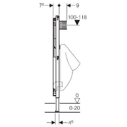 Bild von Geberit Duofix Element für Urinal, 112–130 cm, universell, Art.Nr. : 111.621.00.1