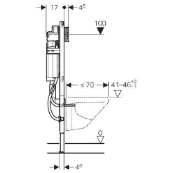 Bild von Geberit Duofix Element für Wand-WC, 112 cm, mit Sigma Unterputzspülkasten 12 cm, barrierefrei, Art.Nr. : 111.351.00.5