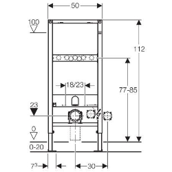 Bild von Geberit Duofix Element für Wand-WC, 112 cm, Zweistück-WC, Art.Nr. : 111.203.00.1