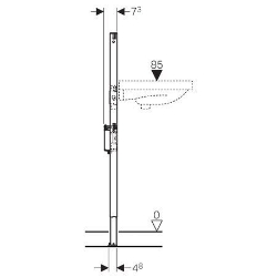 Bild von Geberit Duofix Element für Waschtisch, 112 cm, Standarmatur mit Unterputzfunktionsbox, Art.Nr. : 111.552.00.1