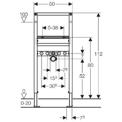 Bild von Geberit Duofix Element für Waschtisch, 112 cm, Standarmatur, Art.Nr. : 111.426.00.1