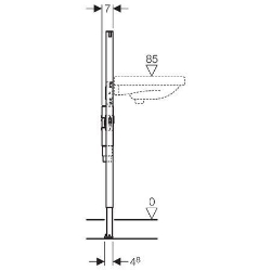 Bild von Geberit Duofix Element für Waschtisch, 112 cm, Standarmatur, mit Unterputzsiphon, Art.Nr. : 111.475.00.1