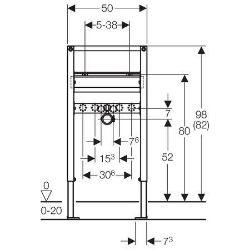 Bild von Geberit Duofix Element für Waschtisch, 82–98 cm, Standarmatur, Art.Nr. : 111.492.00.1