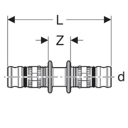 Bild von Geberit Mepla Kupplung, DN 20, d 26 mm, Art.-Nr. 623.505.00.5