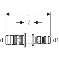 Bild von Geberit Mepla Reduktion, DN 20 / 12, d 26 mm, Art.-Nr. 623.650.00.5