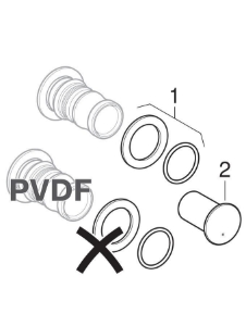 Bild von Geberit Mepla Set O-Ring und Trennscheibe (2 St.): d75mm, Art.-Nr. 608.910.00.5