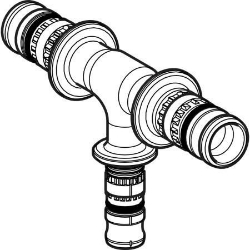 Bild von Geberit Mepla T-Stück reduziert, DN 12 / 15 / 12, d 16 mm, Art.-Nr. 622.313.00.5