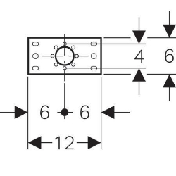 Bild von Geberit Montageplatte gerade, einfach, Art.-Nr. 601.736.00.1