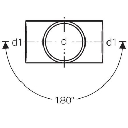 Bild von Geberit Silent-db20 Bogenabzweig 88.5° zweifach,  DN:100, d[mm]:110, d1[mm]:110, Art.Nr. : 310.102.14.1