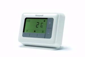 Bild von Honeywell Resideo Raumthermostat T4 verdrahtet mit Umschaltkontakt, weiß, Art.Nr. : T4H110A1023