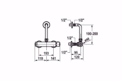 Bild von KWC IQUA Dusche chromeline AD 153 Automatik gesteuert, chromeline, Batterie, AD153, Therm, Start/Stop-Taste, D35, ohne Knopf, Art.Nr. : 21.692.100.000