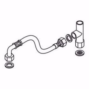 Bild von KWC Waschtisch Zubehör chromeline Anschluss-Set zu Sicherheitsthermostatischer Vormischer Anschlussgewi, chromeline, zu Si-Therm.Vorm., Art.Nr. : 12.000.610.000