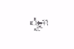 Bild von KWC chromeline Wandanschluss absperrbar exzentrisch 4 mm Gewinderosette, Chromeline exz.4mm absperrbar, Art.Nr. : K.30.90.01.000.43