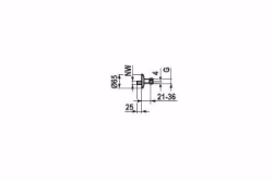 Bild von KWC chromeline Wandanschluss nicht absperrbar exzentrisch 4 mm Gewinderosette, Chromeline exz.4mm n.absperrb., Art.Nr. : K.30.99.01.000.43