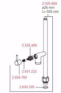 Bild von KWC Keramikoberteil Umst. 3/4" / 180°, Art.Nr. : Z.535.405