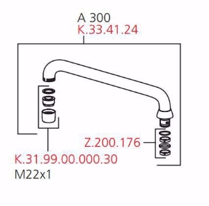 Bild von KWC Strahlreglermundstück IG chrom M22x1, Art.Nr. : K.31.99.00.000.30