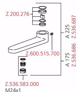 Bild von KWC Gleitring und O-Ring Set Wandmischer 1/2", Art.Nr. : Z.200.276