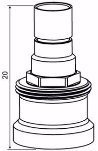 Bild von IMI Hydronic Engineering Spindel-Verlängerung RTL L=20 mm, Art.Nr. : 9153-20.700