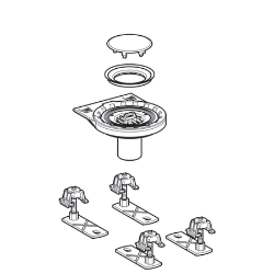 Bild von Geberit Setaplano Ablaufanschluss mit 4 Füssen d50mm, Art.Nr. : 154.030.00.1