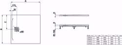 Bild von Laufen PRO - Duschwanne, aus Verbundwerkstoff Marbond, superflach, quadratisch, Ablauf seitlich, 800 x 800 x 28,  078, anthrazit matt , Art.Nr. : H2109500780001