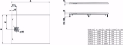 Bild von Laufen PRO - Duschwanne, aus Verbundwerkstoff Marbond, superflach, rechteckig, Ablauf an kurzer Seite, 1200 x 800 x 33,  078, anthrazit matt , Art.Nr. : H2109520780001