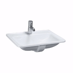 Bild von Laufen PRO - Einbau-Waschtisch VON OBEN PRO 56X44 WEISS, 560 x 440 x 170, 1 Hahnloch 000, weiss 1 Hahnloch , Art.Nr. : H8139610001041