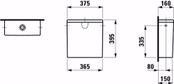 Bild von Laufen PRO - Spülkasten, Wasseranschluss seitlich (links oder rechts), 375 x 160 x 395, Wasseranschluss seitlich links oder rechts 000, weiss Wasseranschluss seitlich links oder rechts , Art.Nr. : H8299520008721