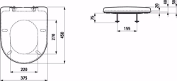 Bild von Laufen PRO - WC-Sitz mit Deckel 'universal', abnehmbar, mit Absenkautomatik, 450 x 375 x 55,  000, weiss , Art.Nr. : H8939580000001
