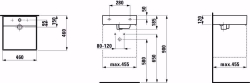 Bild von Laufen KARTELL BY LAUFEN - Handwaschbecken mit verdecktem Ablauf, 460 x 460 x 120 400, LCC-weiss 3 Hahnlöcher/ohne Überlauf, Art.Nr. : H8153314001581