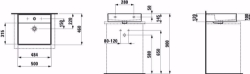 Bild von Laufen KARTELL BY LAUFEN - Aufsatz-Waschtisch, 500 x 460 x 145, ohne Hahnloch 400, LCC-weiss, Art.Nr. : H8163324001091