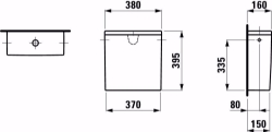 Bild von Laufen KARTELL BY LAUFEN - Spülkasten, Wasseranschluss seitlich (links oder rechts), 380 x 160 x 395, Wasseranschluss seitlich links oder rechts 020, schwarz, Art.Nr. : H8293320208721