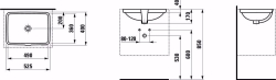 Bild von Laufen Pro S - Einbauwaschtisch von unten, geschliffen, 525 x 400 x 170, 400, LCC-weiss, ohne Hahnloch, Art.Nr. : H8119614001091